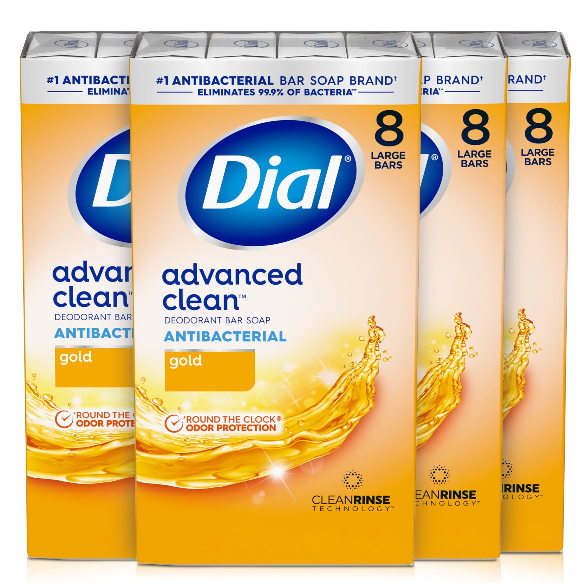Dial front packaging showing 32 bars and brand trust benefit