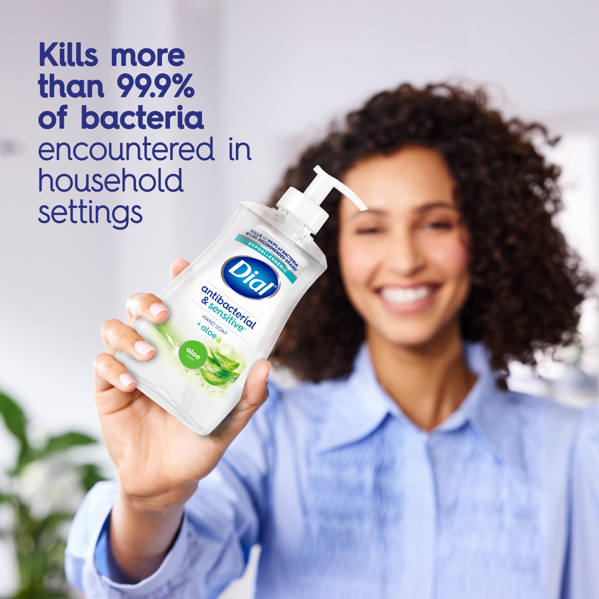 Dial aloe ingredients label highlighting pH-balanced formula and aloe