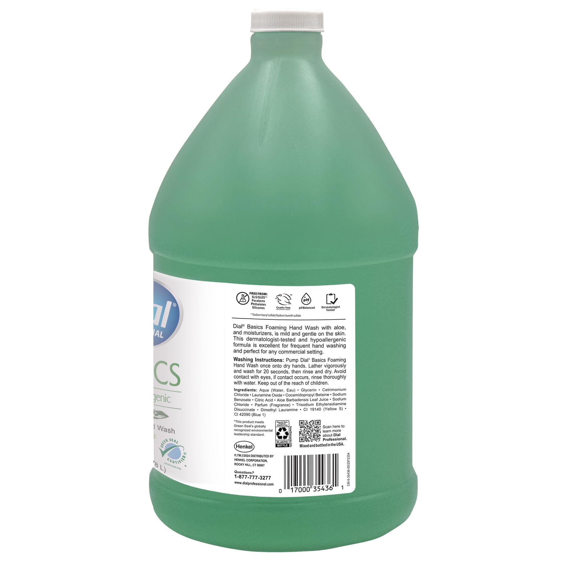 Dial Basics ingredient label close-up highlighting hypoallergenic benefit