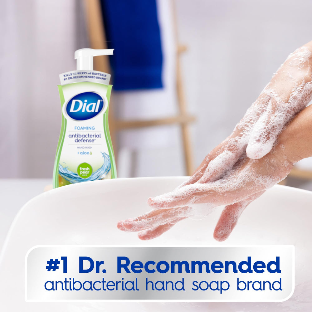 Dial foam texture on hand illustrating rich lather and gentle cleansing