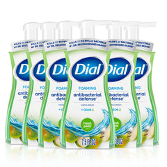 Dial bottle front label showing fresh pear scent and antibacterial benefit