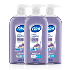 Dial front packaging showing calm & soothe lavender jasmine for soothing showers