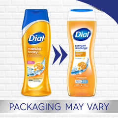 Dial close-up foam texture on skin, shows rich lather and moisturizing finish