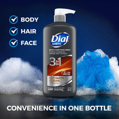 Dial bottle highlighting 50% post-consumer recycled plastic to reduce waste