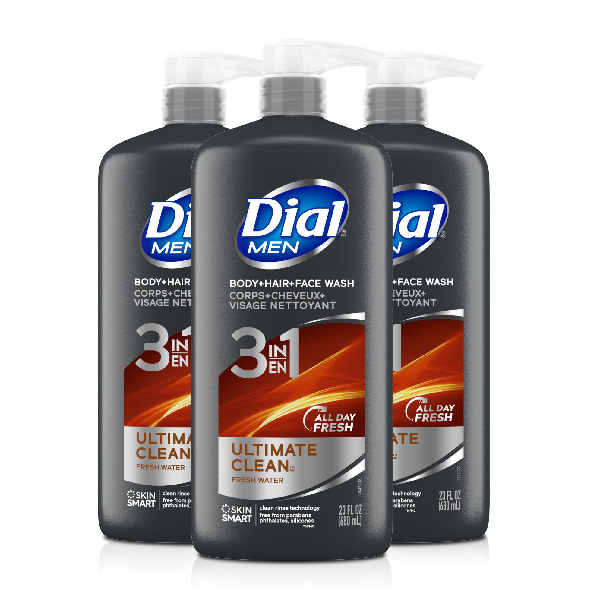 Dial 3-in-1 front packaging showing bottle and branding for quick identification
