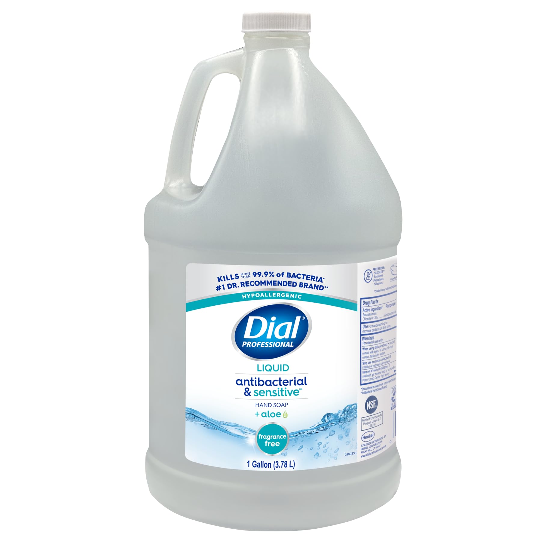 Dial professional front label showing product name and size helpful for purchasing