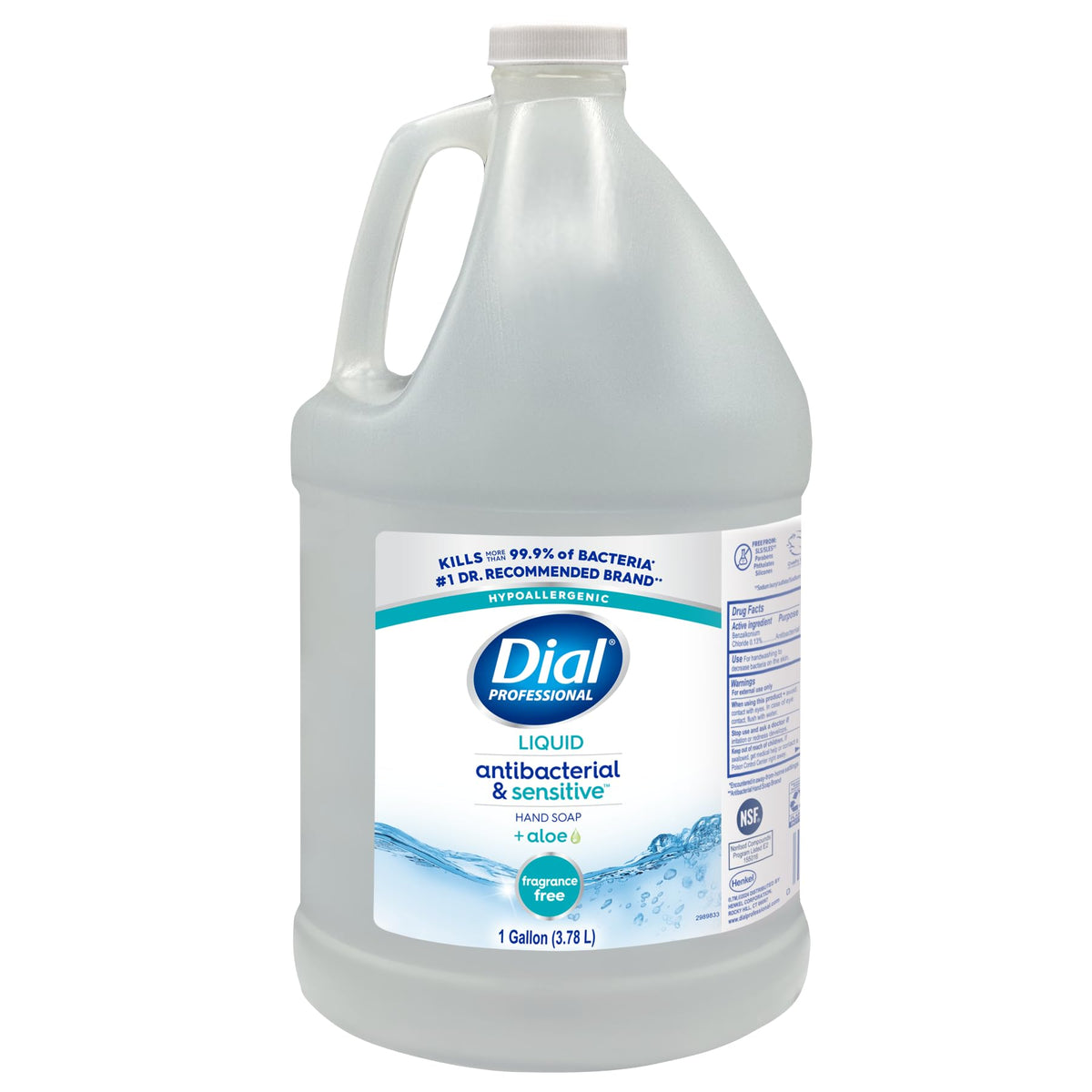 Dial professional front label showing product name and size helpful for purchasing