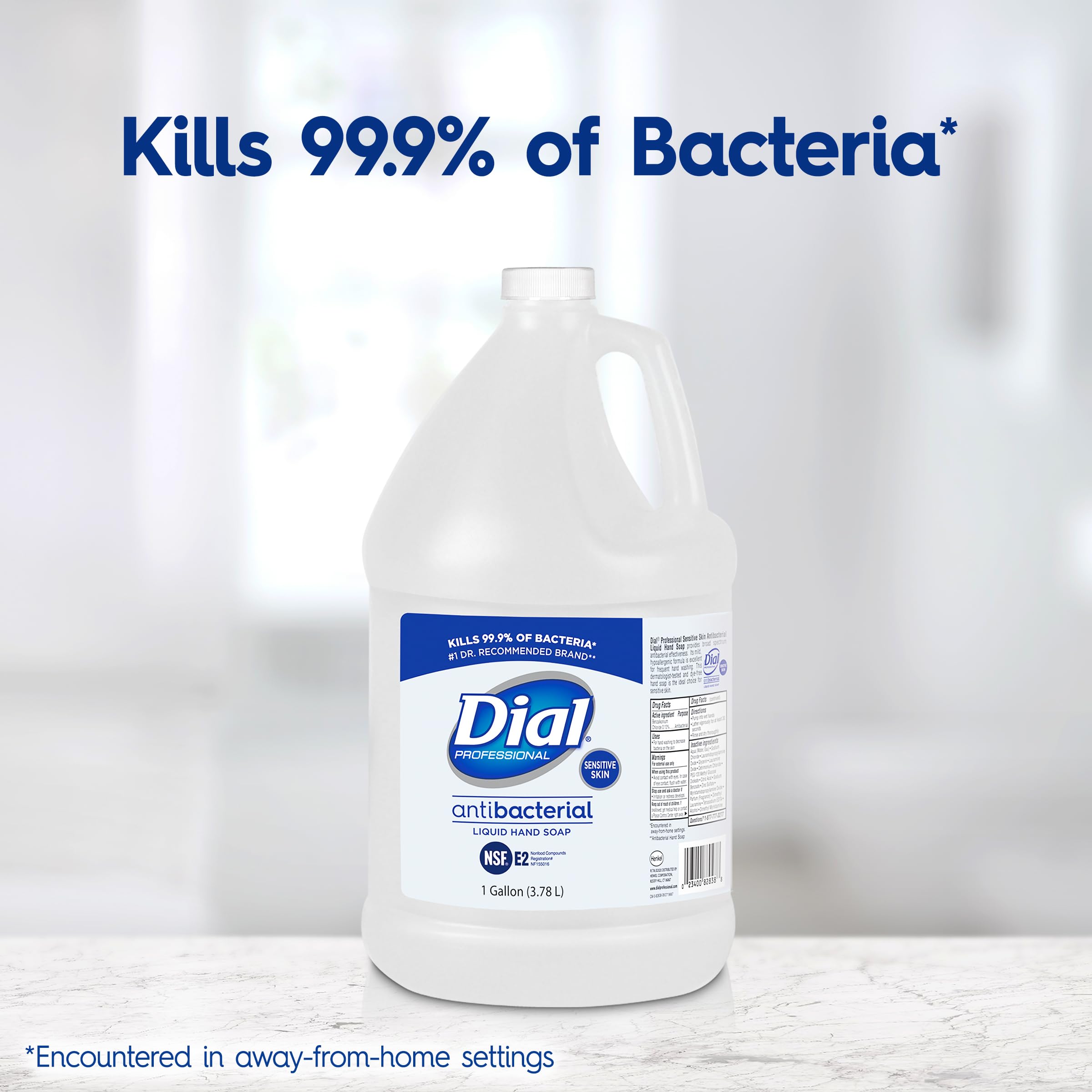 Dial professional pour detail showing soap flow and clear texture for efficient refills