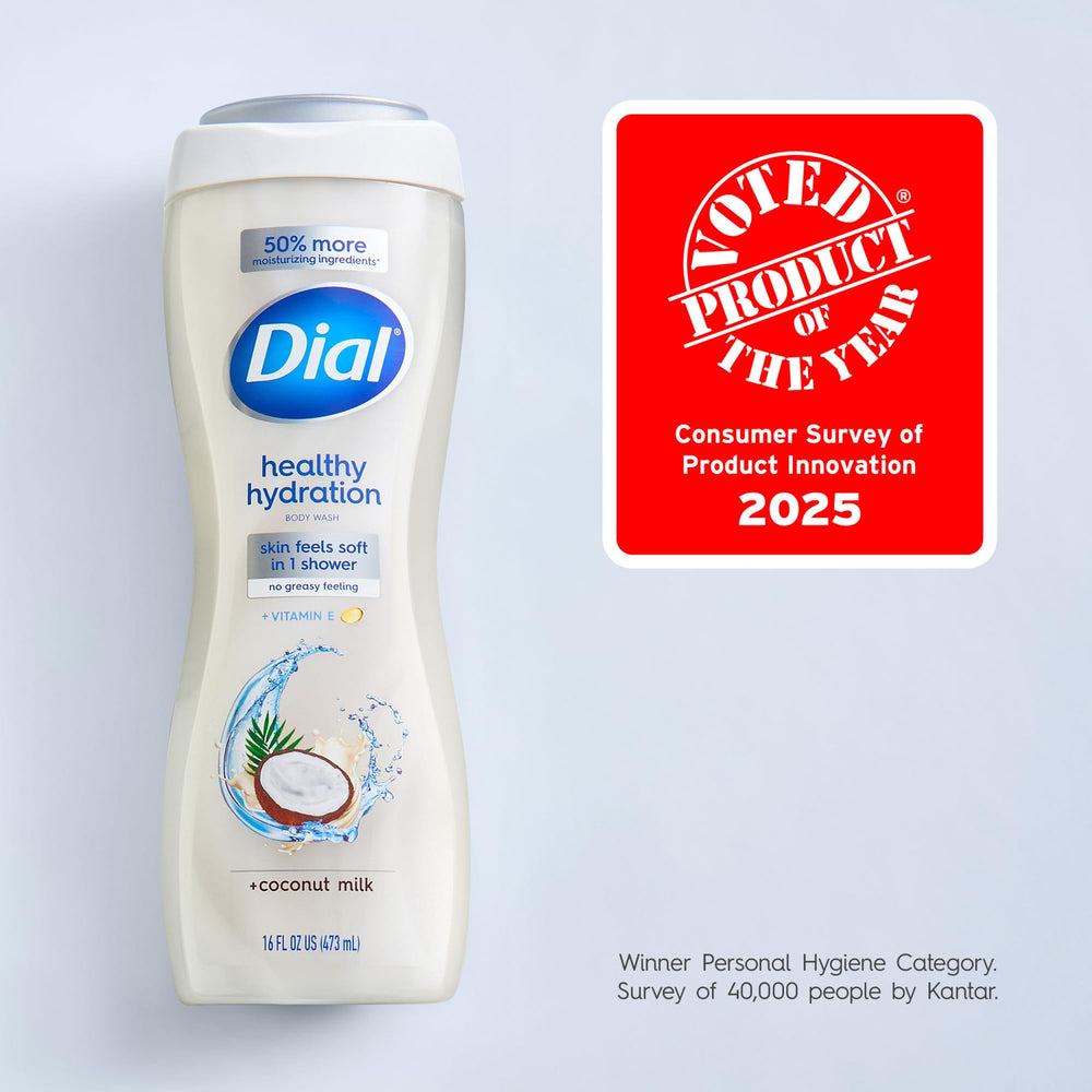 Dial bottle made from recycled plastic highlighting sustainable packaging benefit