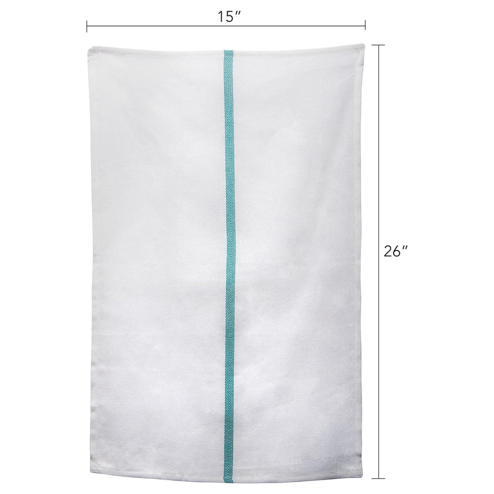 Diane towel beside ruler showing 15x26 inch size for adequate coverage
