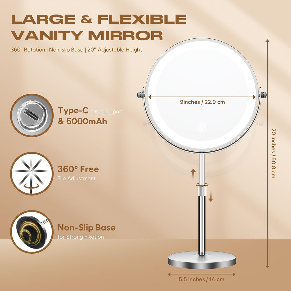 Dienmern mirror adjusted in height showing customizable-height benefit