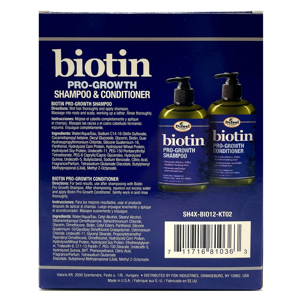 Difeel biotin shampoo 12 oz pump close-up highlighting easy dispensing and control