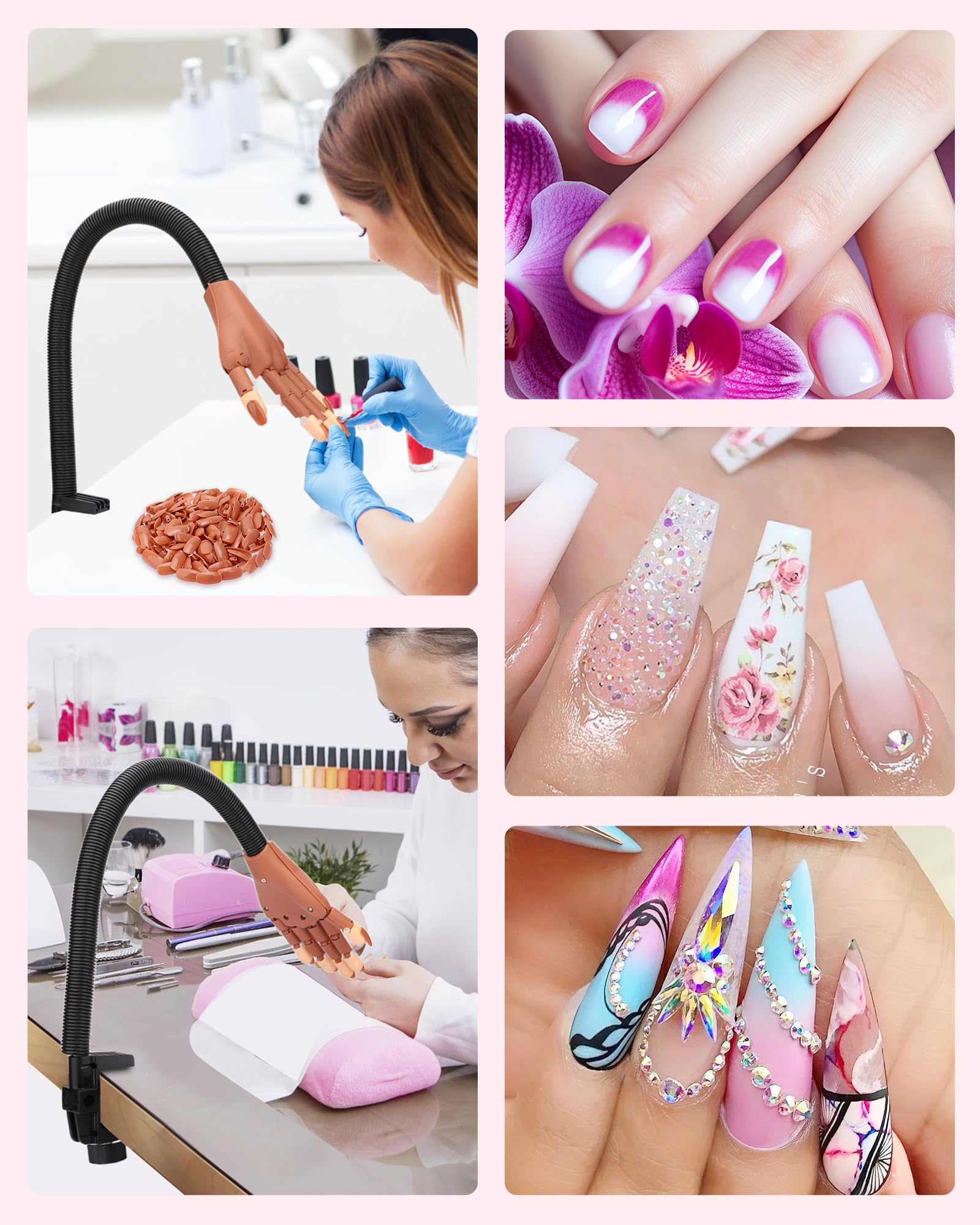Difenni 200 nail tips arranged displaying variety and long practice benefit