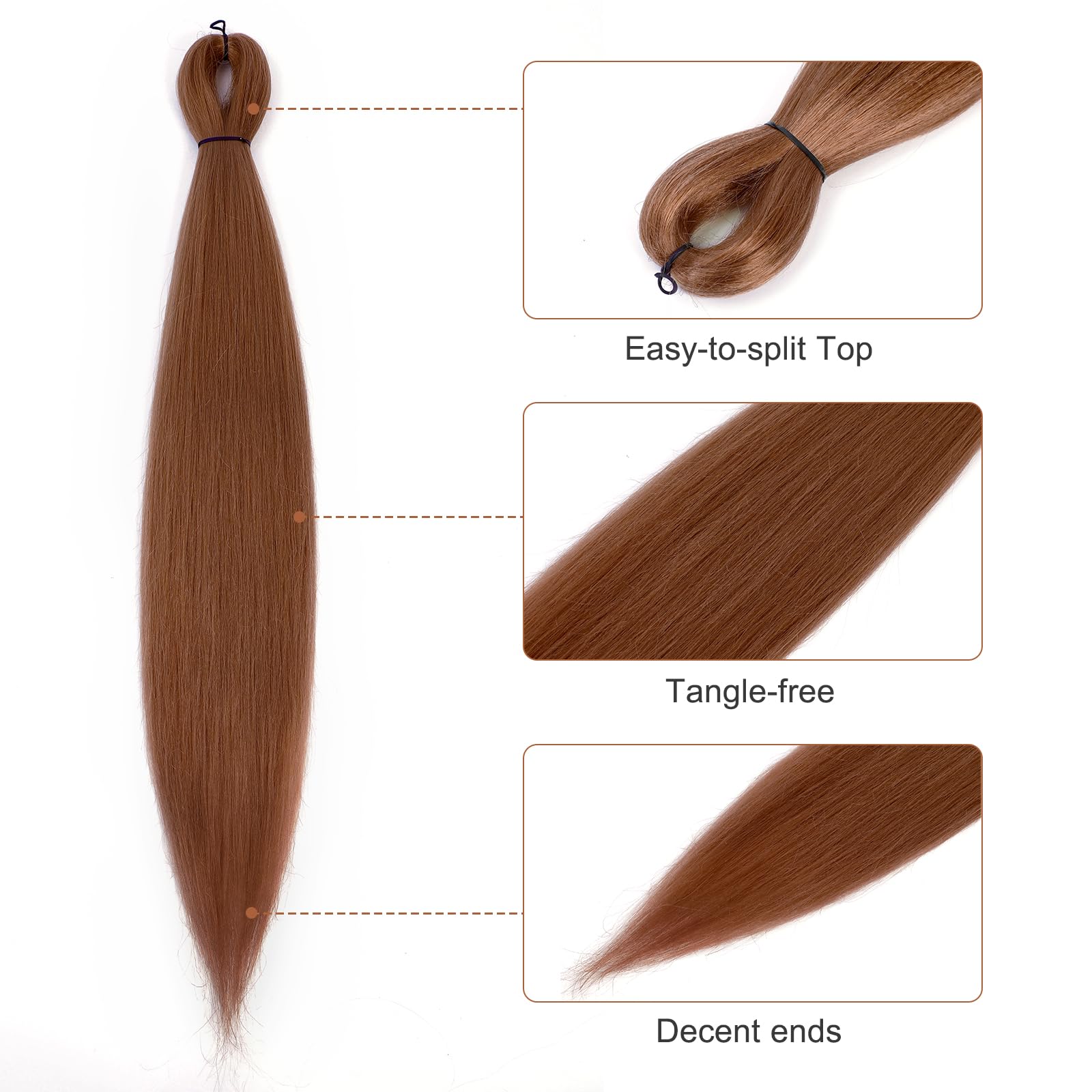 DIFUNEE close-up of yaki texture fibers, natural-looking feel and reduced frizz