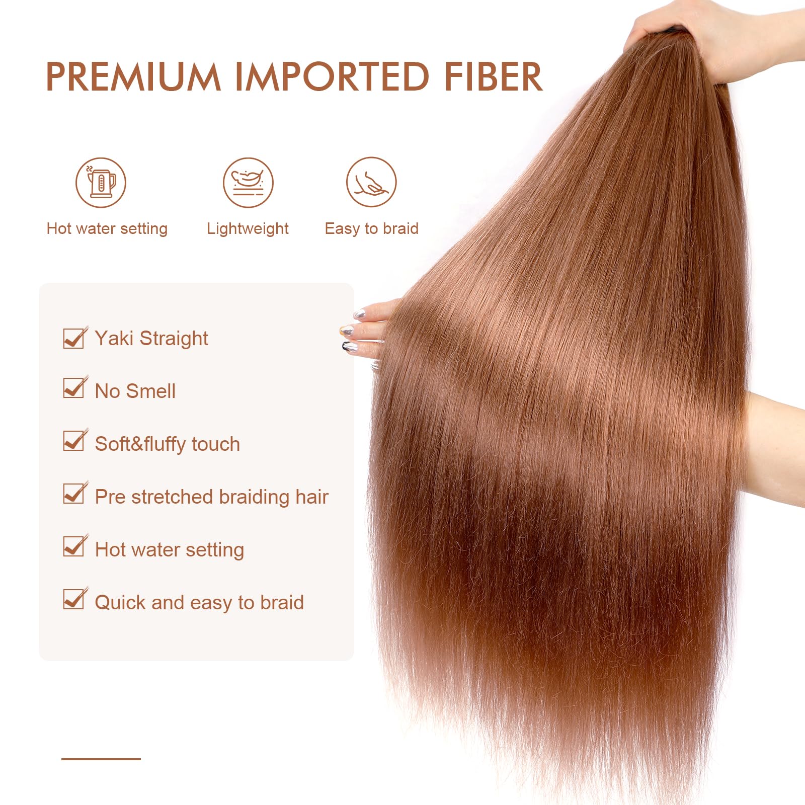 DIFUNEE pre-stretched tapered tips ready to braid, saves preparation time