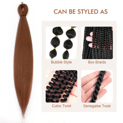 DIFUNEE strands being dipped in hot water for setting, allows easy shaping