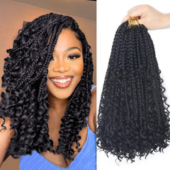 Diha front packaging showing 14-inch braided packs and clean finish benefit