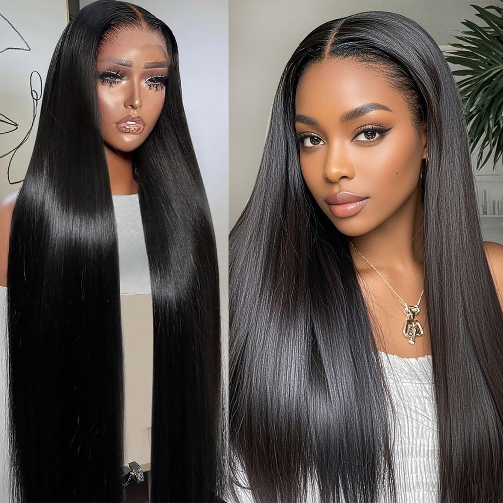Dilraba front view 30-inch wig showing natural hairline and realistic appearance benefits