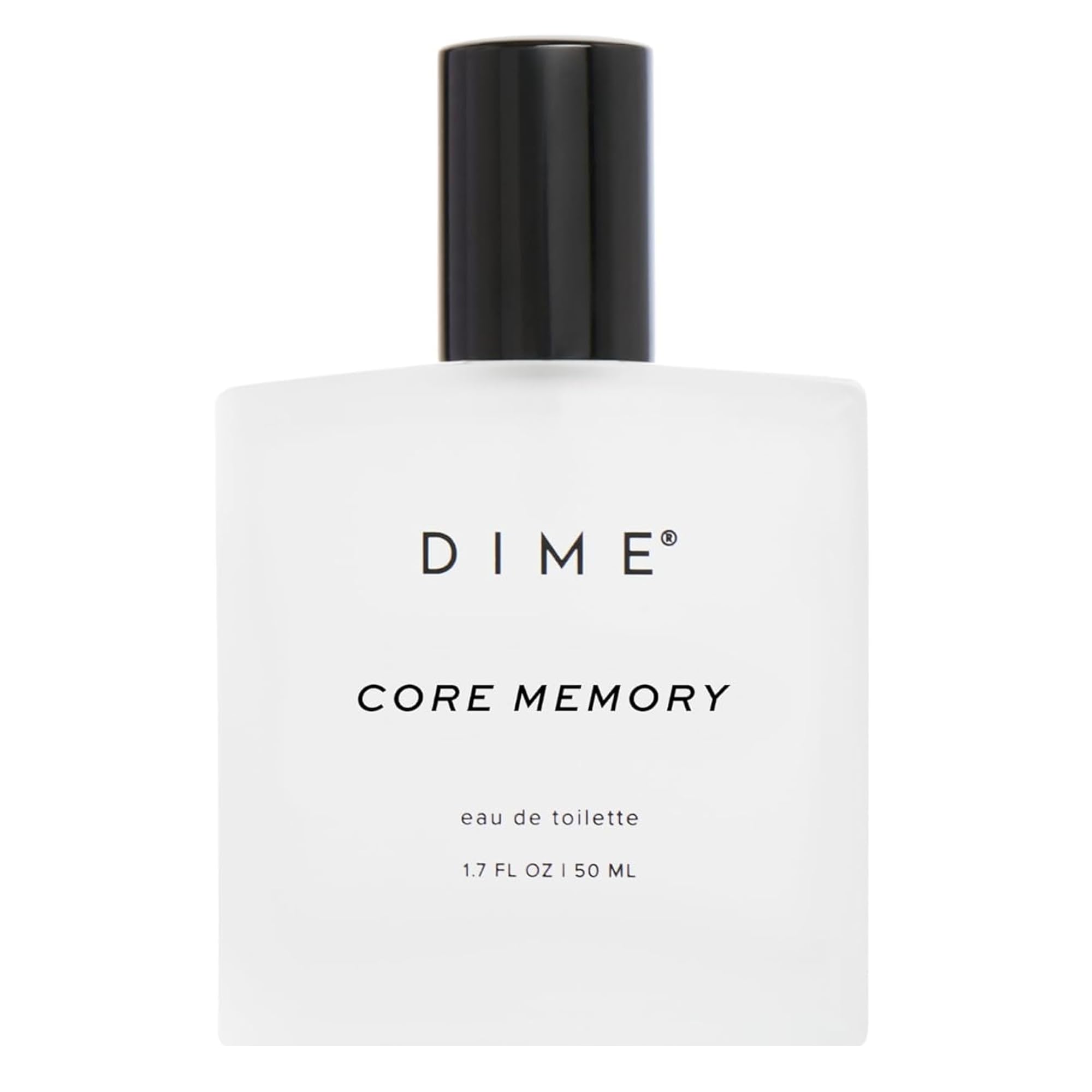 DIME Core Memory front bottle showcasing clean citrus look and everyday wear benefit