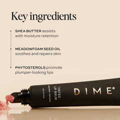 DIME application on hand demonstrating buildable color and hydration