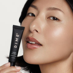 DIME closed tube label highlighting Desert Rose shade and clean formulation