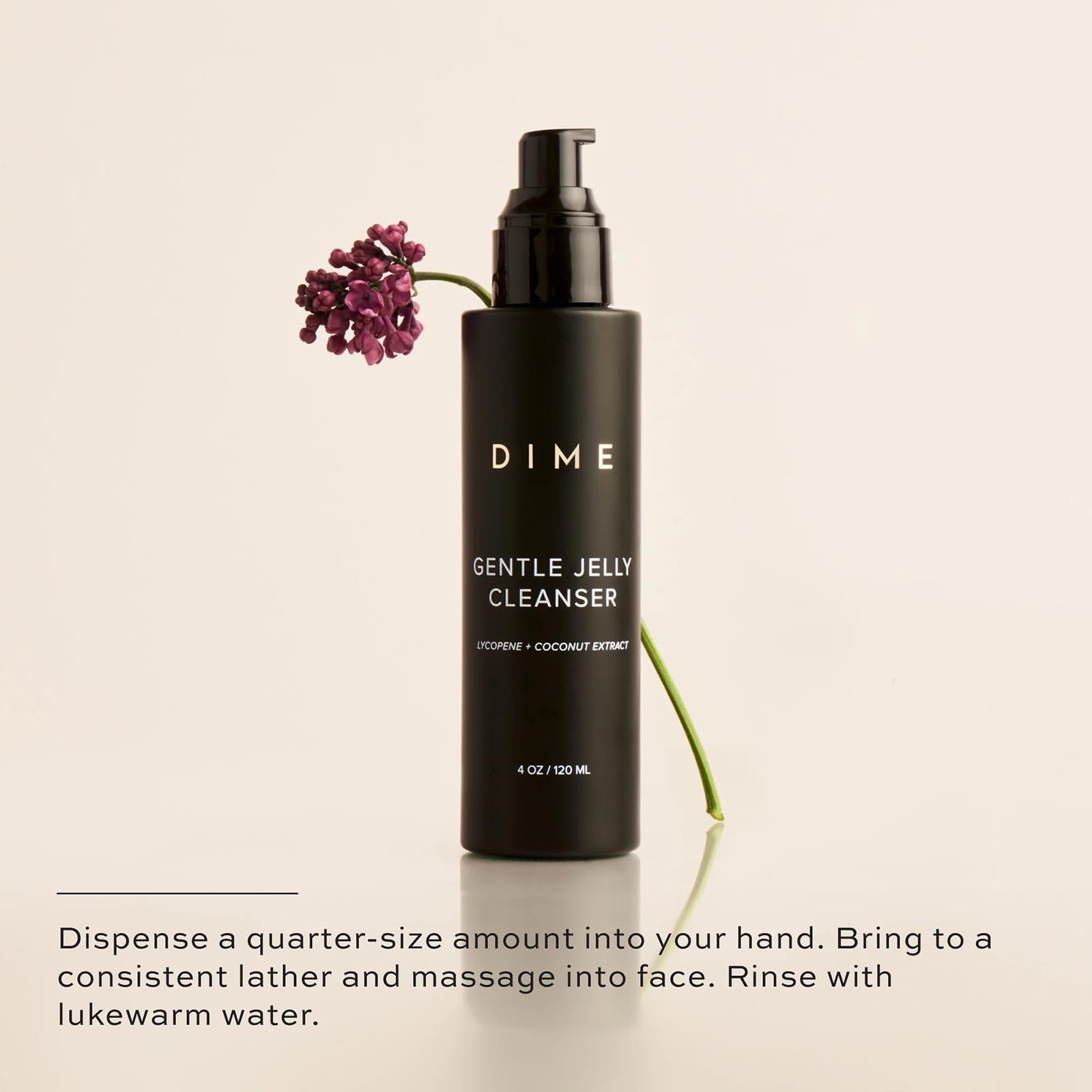 DIME cleanser in bathroom routine showing daily use convenience and compatibility benefit