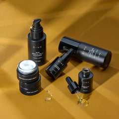 DIME Hyper Glow Serum drop on fingertip to highlight radiance-boosting effect