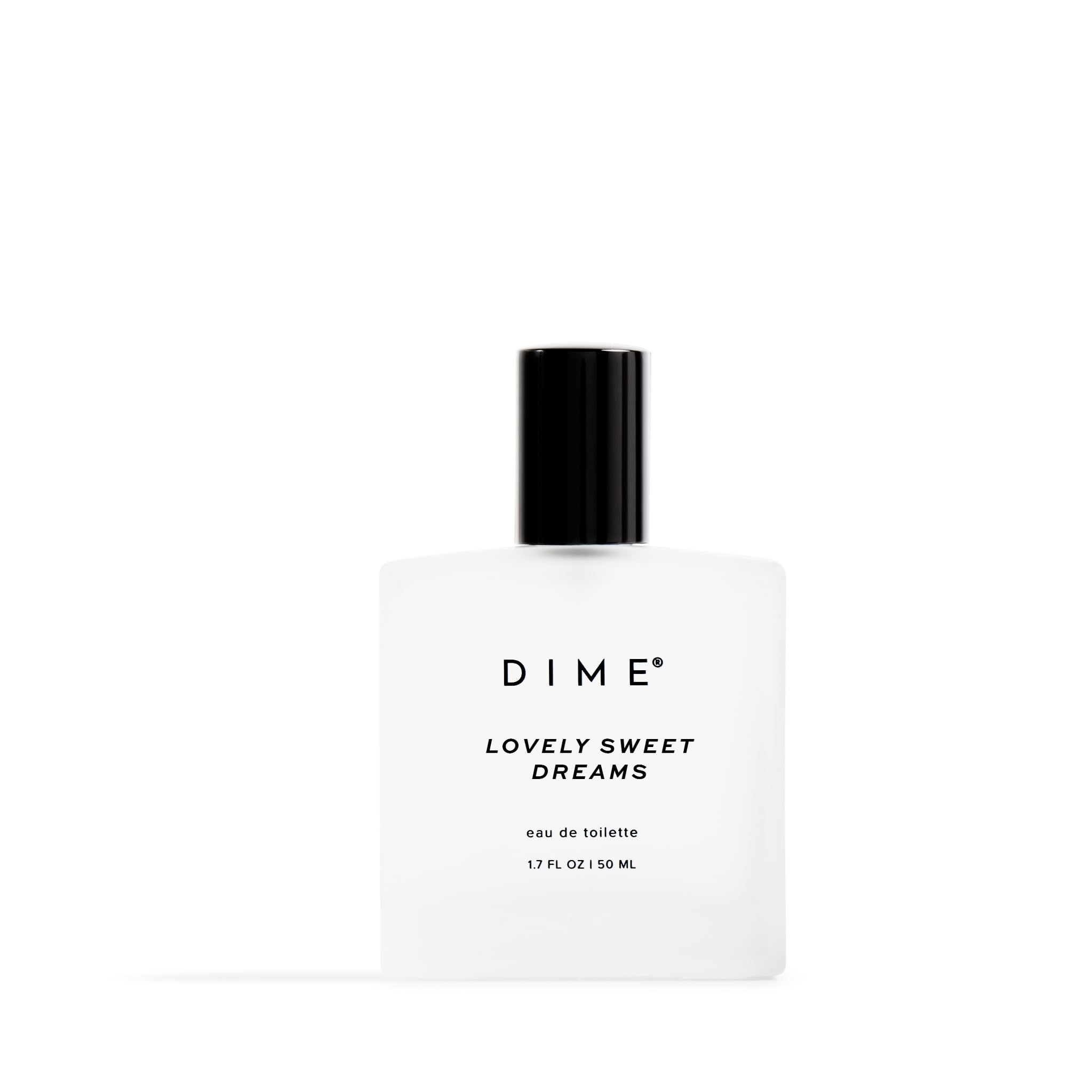DIME Lovely Sweet Dreams front bottle view showing elegant packaging and scent clarity