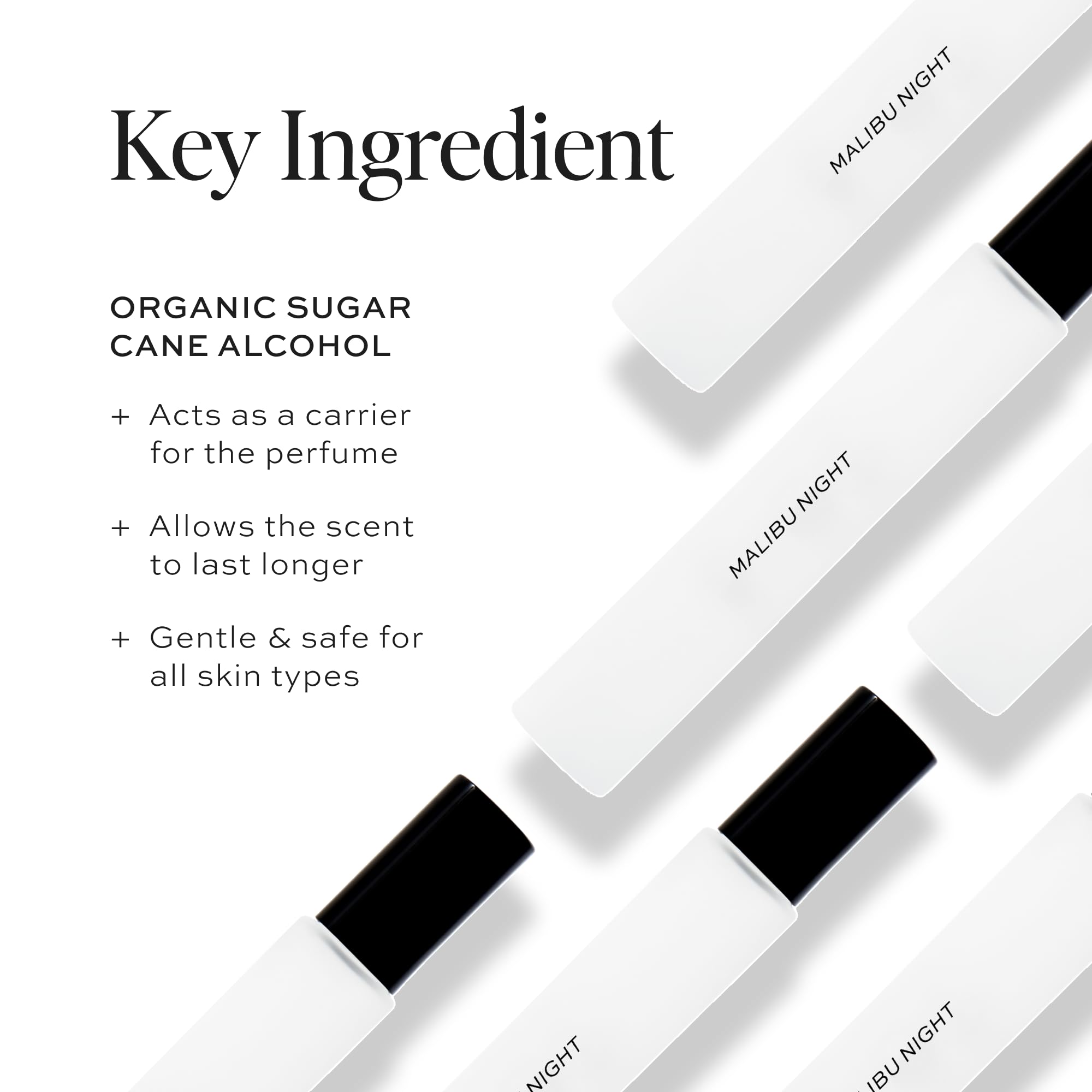 DIME Malibu Night scent inspiration with coconut and raspberry ingredients, evoking beachy warmth