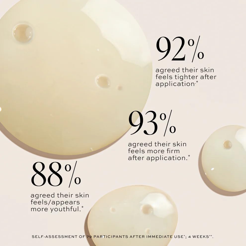 DIME Super Firm applied around eye area showing gentle patting technique benefit: reduces creasing appearance