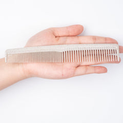 DincherBel wide-tooth comb detail for detangling and curly hair