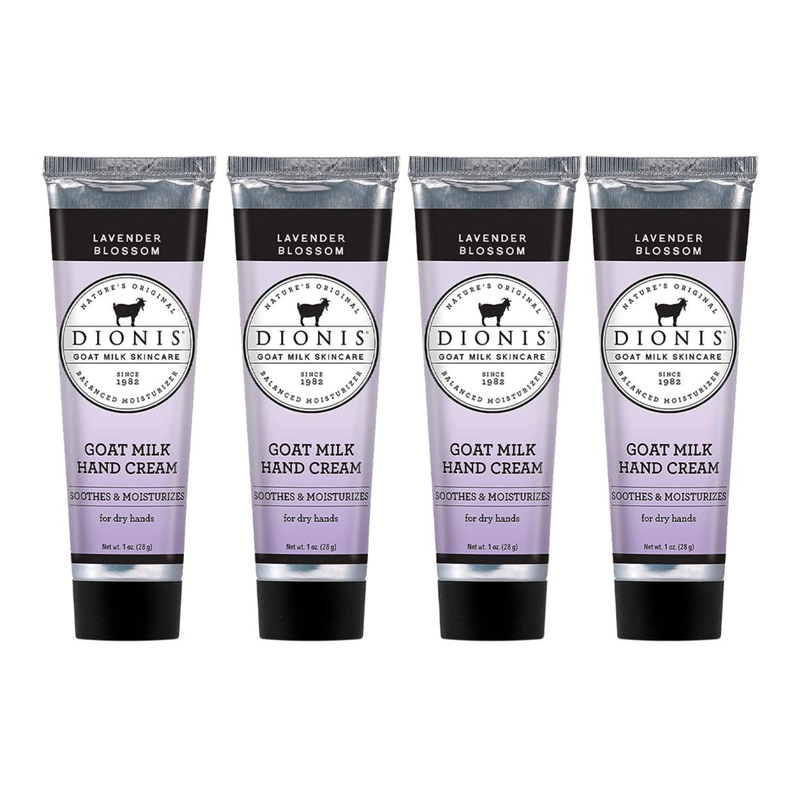 Dionis front packaging showing four lavender blossom tubes, travel-ready hydration