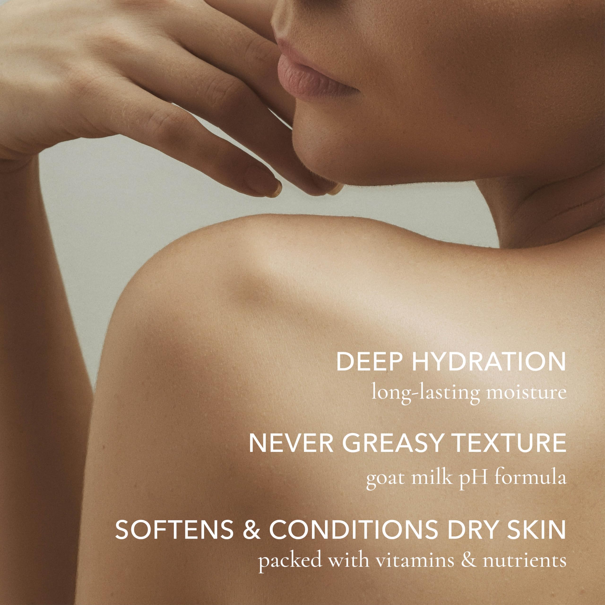 Dionis lotion applied to hands demonstrating immediate softness and smooth feel