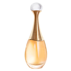 Dior J'Adore front bottle view showing elegant multicolor design and luxury appeal