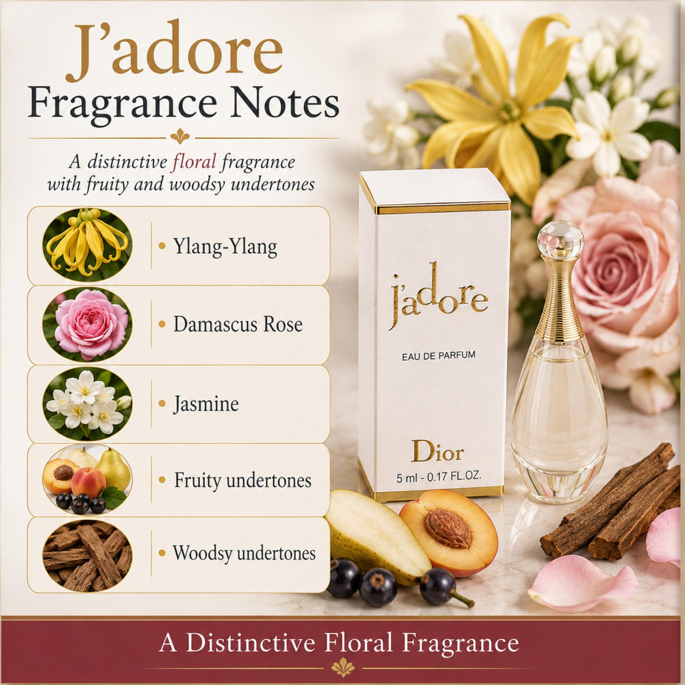 Dior J'adore mini displayed with gift box signaling designer gifting readiness