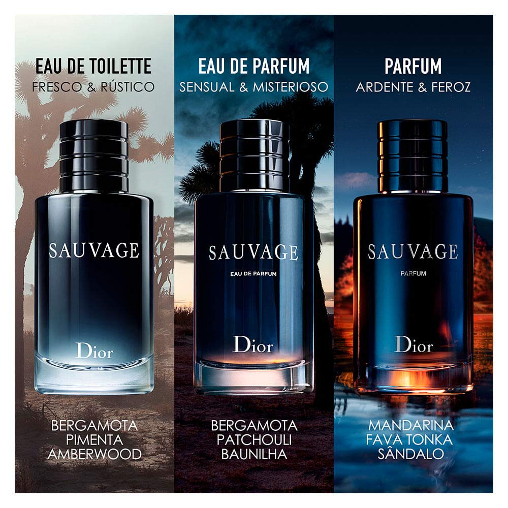 Christian Dior Sauvage ingredients display emphasizing bergamot and spices