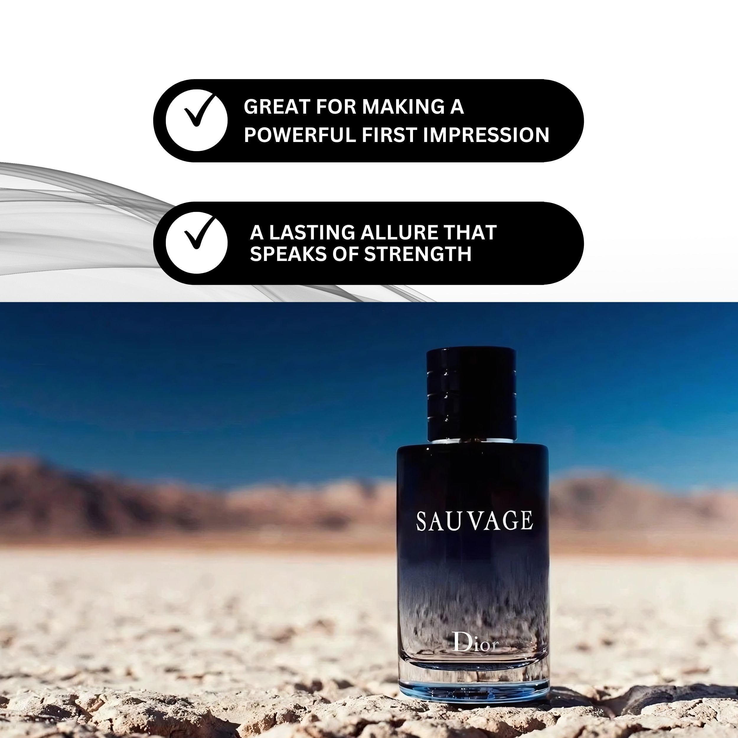 Dior Sauvage mini in evening outfit setting — Dior scent boosts confidence