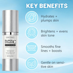 DIRTDEFY serum texture on skin absorbing for immediate hydration