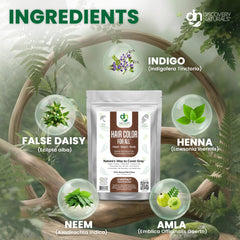 Discovery Naturals henna powder texture close-up demonstrating fine sift for smooth paste benefit