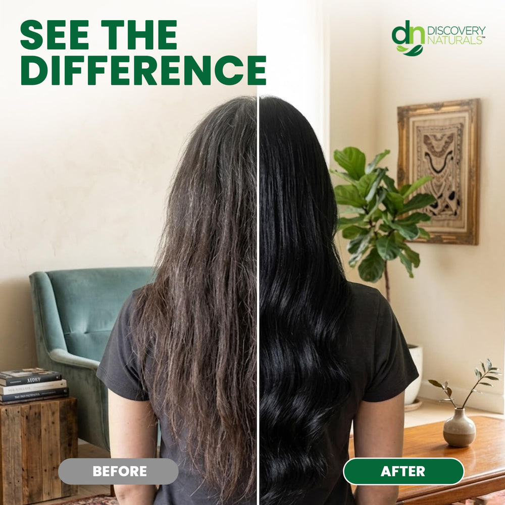 Discovery Naturals no-drip henna paste in bowl ready to apply