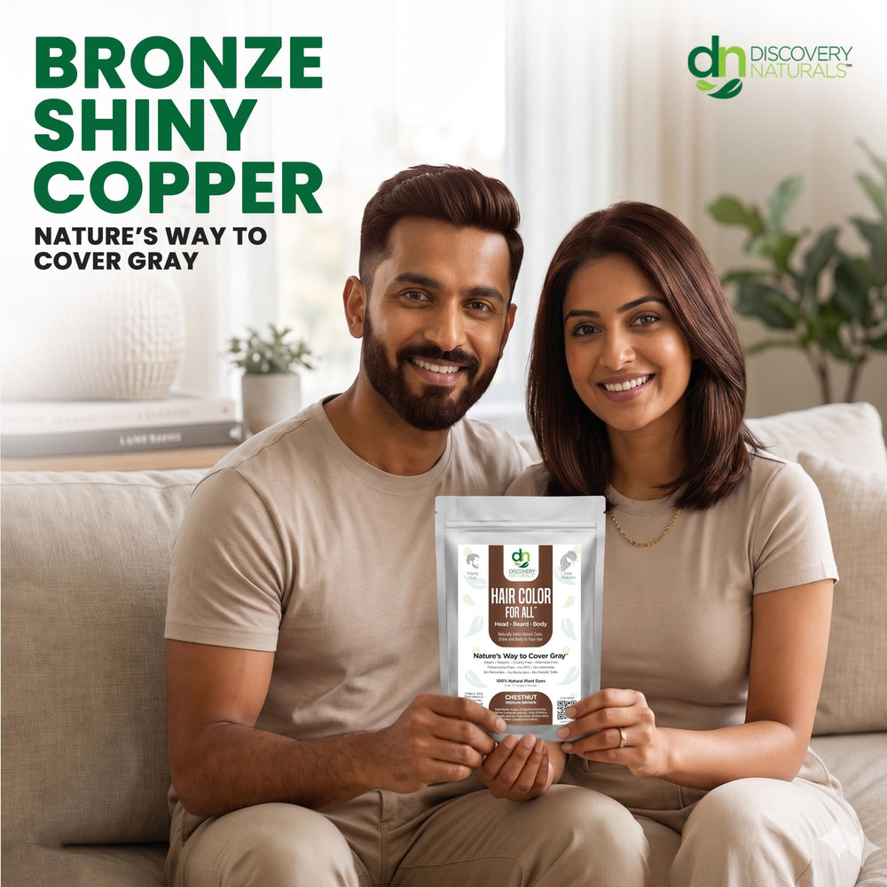 Discovery Naturals kit contents laid out to show full-size powder and tools for convenience benefit