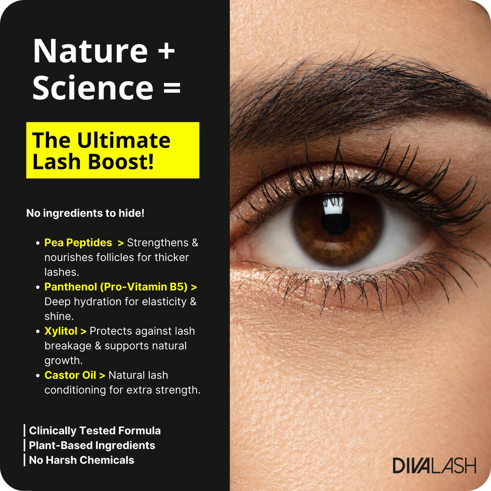 DIVASKIN divalash applied along upper lash line demonstrating ease of use
