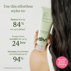 Divi open jar texture of creamy formula demonstrating lightweight spread