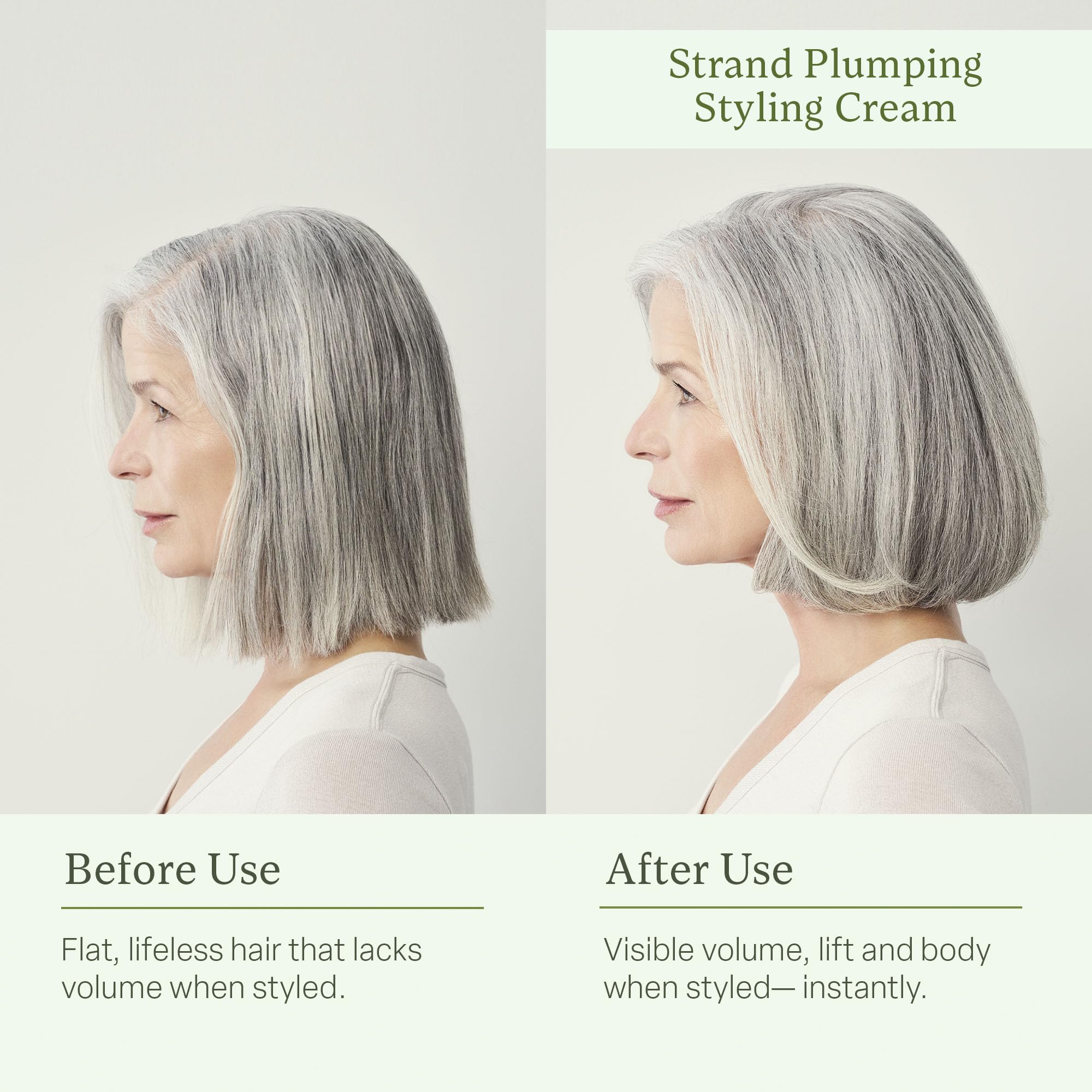 divi applying cream at hair roots for instant lift and fuller look