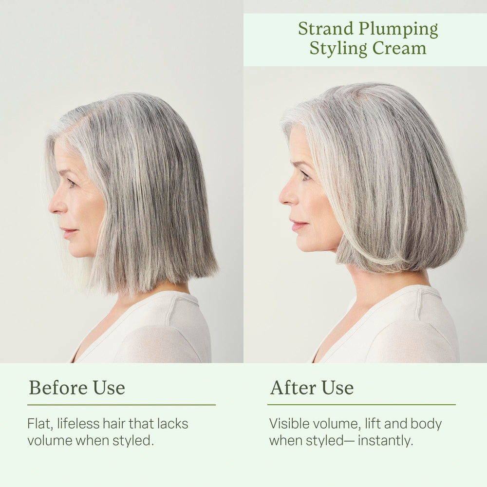 divi applying cream at hair roots for instant lift and fuller look