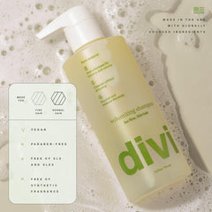 Divi bottle held in hand demonstrating 12 fl oz size and travel convenience