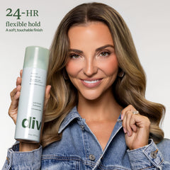 divi soft finish hairspray back label listing ingredients and product benefits