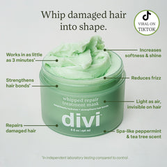 Divi whipped mask texture close-up demonstrating lightweight spreadability