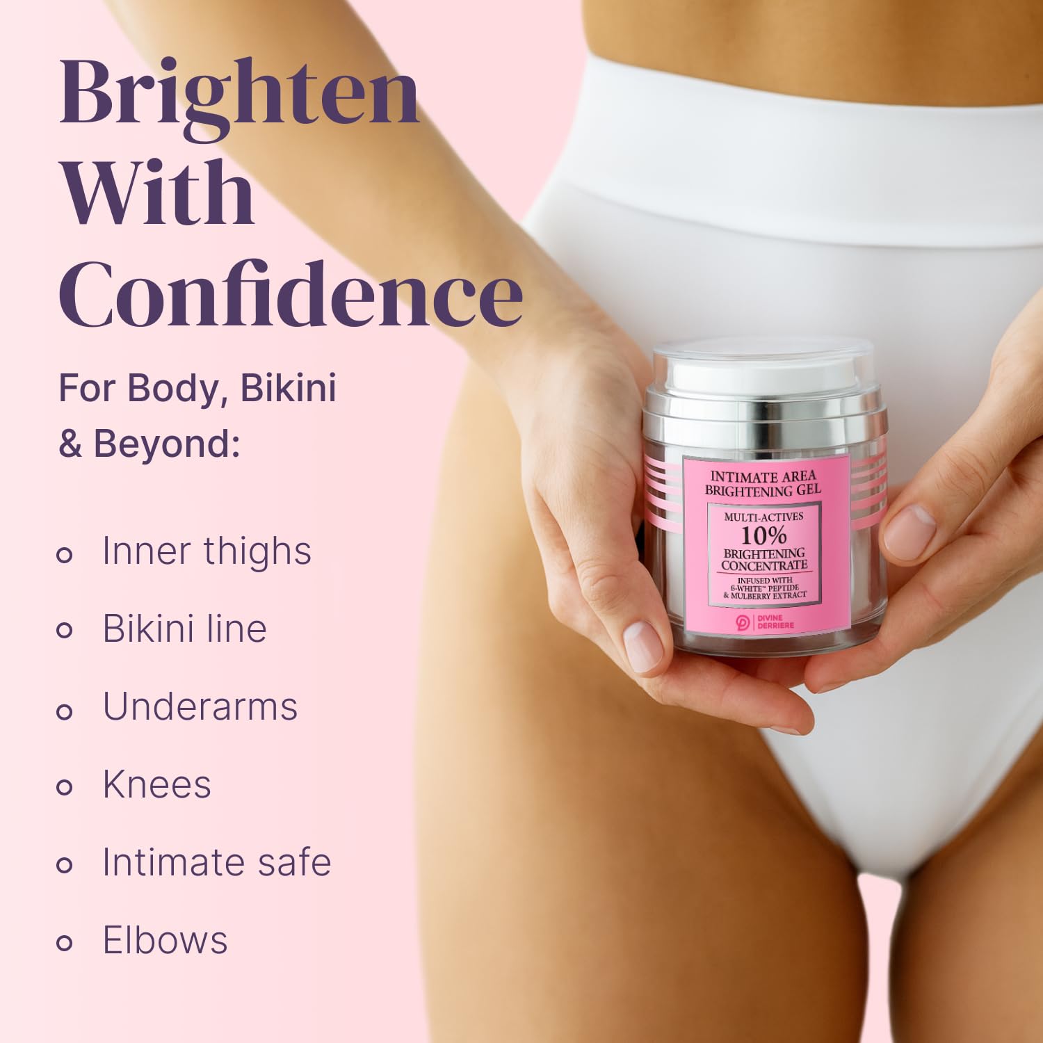 Divine Derriere tube next to coin for size comparison and travel-friendly benefit
