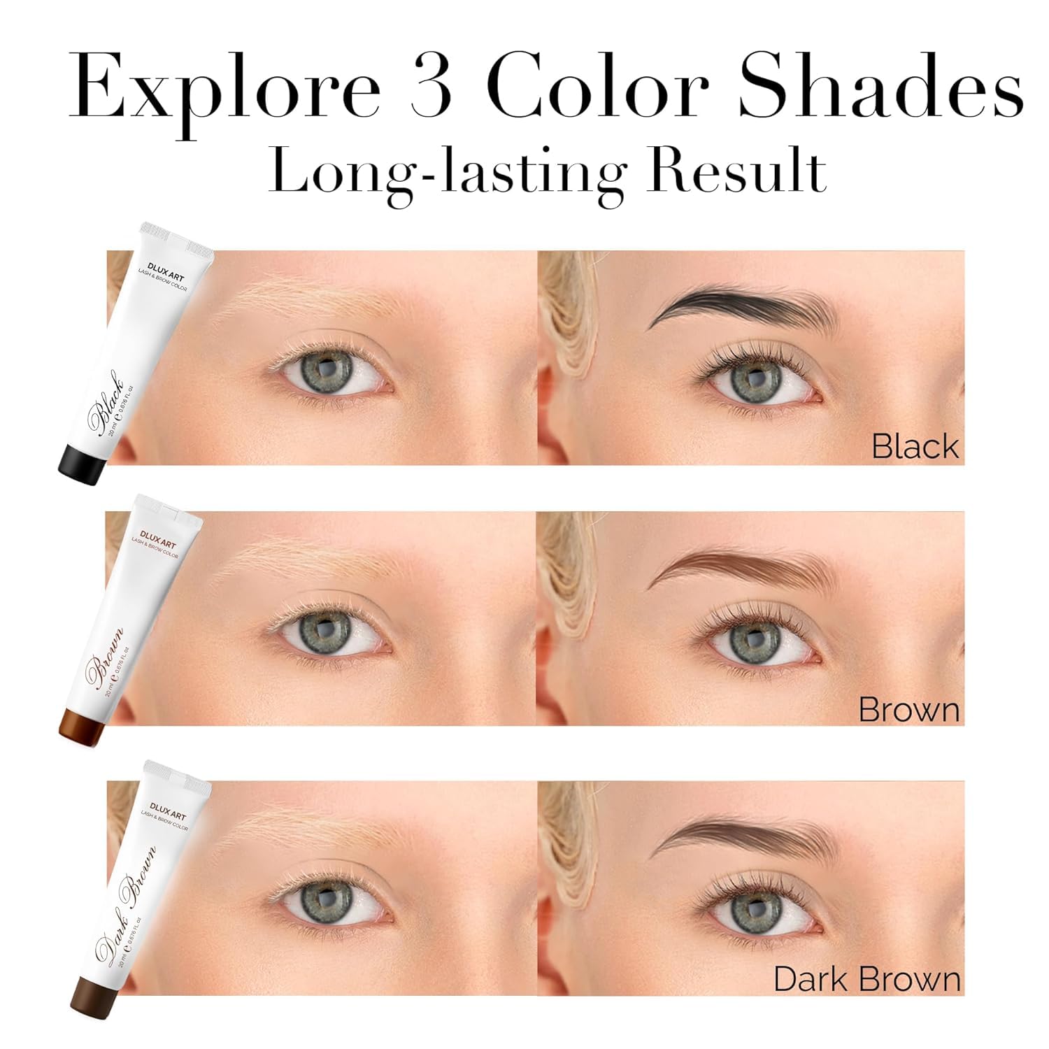 DLUX PROFESSIONAL applicator brush detail for precise shaping and controlled product placement